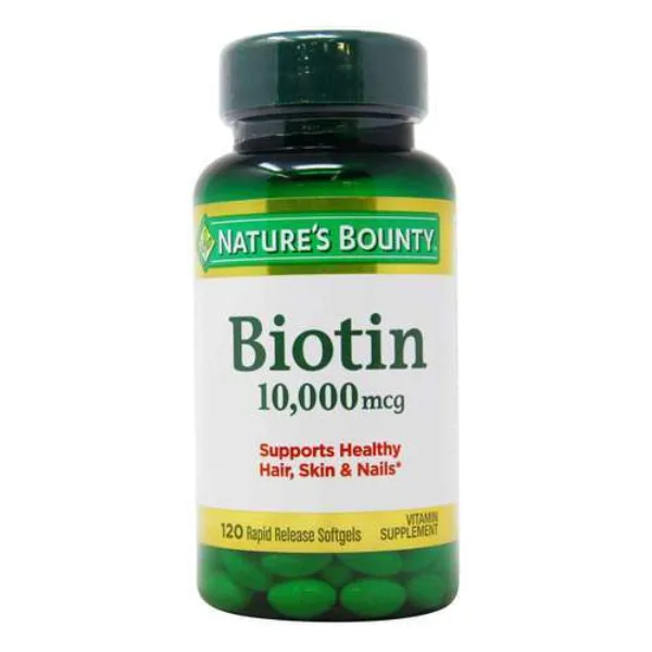 Biotina capsulas x120 nature`s bounty 10,000mcg