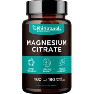 Citrato de Magnesio PhiNaturals 400Mg x 180 cápsulas